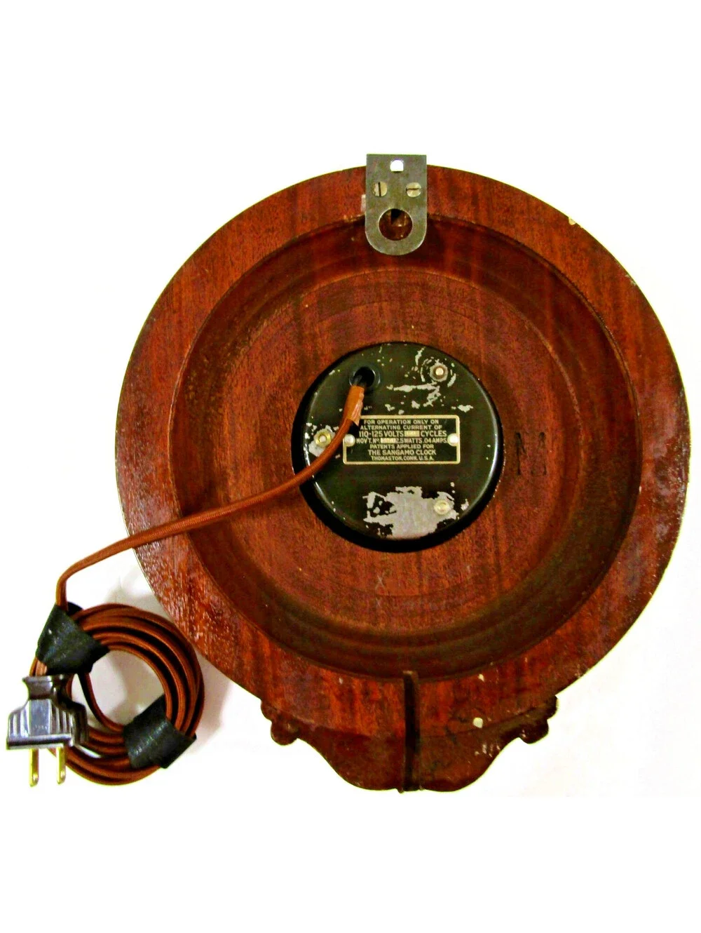 Rare Art Deco 1930s Sangamo Walnut Wall Clock